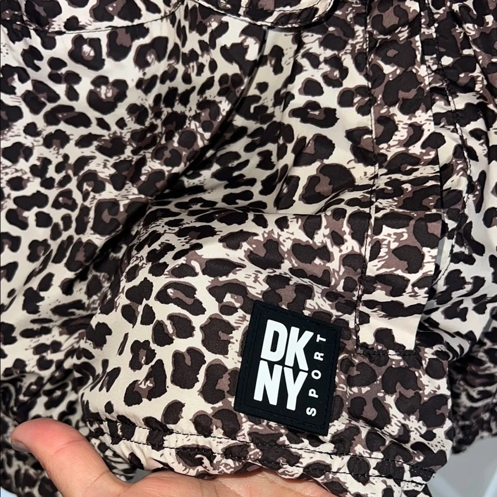 Golden State Warriors Jacket‎  DKNY Leopard Print with Blue Lining